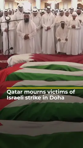 Mourners gathered in Qatar’s capital Doha to pray for six victims of Israel’s attack, including a 22-year-old policeman. The strike has been described as unprecedented for the Gulf. #news