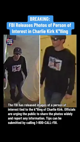 #BREAKING #FBI #CharlieKirk #PersonOfInterest #Investigation    