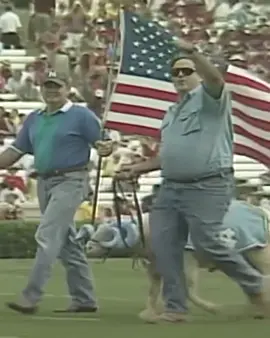 The first game played in Kenan after the September 11th attacks.  The Tar Heels took down #6 FSU in a historical upset. 🐏🇺🇸#NeverForget #carolina #northcarolina #tarheels #goheels #carolinafootball #billbelichick 