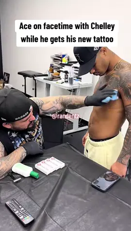 Ace on Facetime with Chelley while getting his new tattoo #chellace #aceloveisland #loveislandusaseason7 #chelleyloveisland #blowthisup 