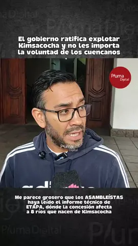 El gobierno de Noboa, ratifica explotar Kimsacocha y no les importa la voluntad de los cuencanos expresada en la consulta popular. Señala Sebastián Cevallos, activista político.