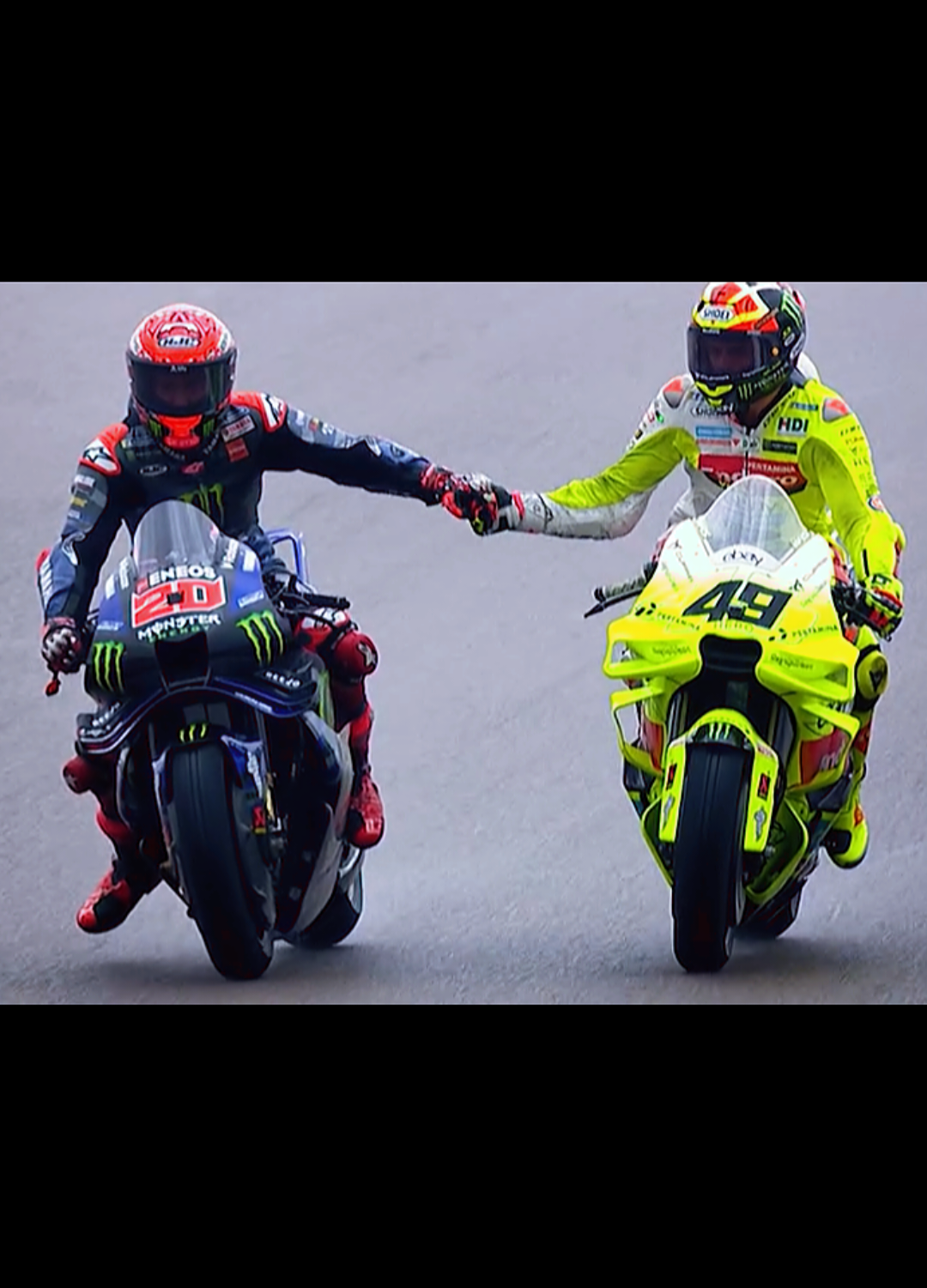 through the storm, whatever the weather, race together. Misano San Marino countdown 🍾 😈 #fyp #motogp #raceweek  #yamahamotogp #fabioquartararo20 