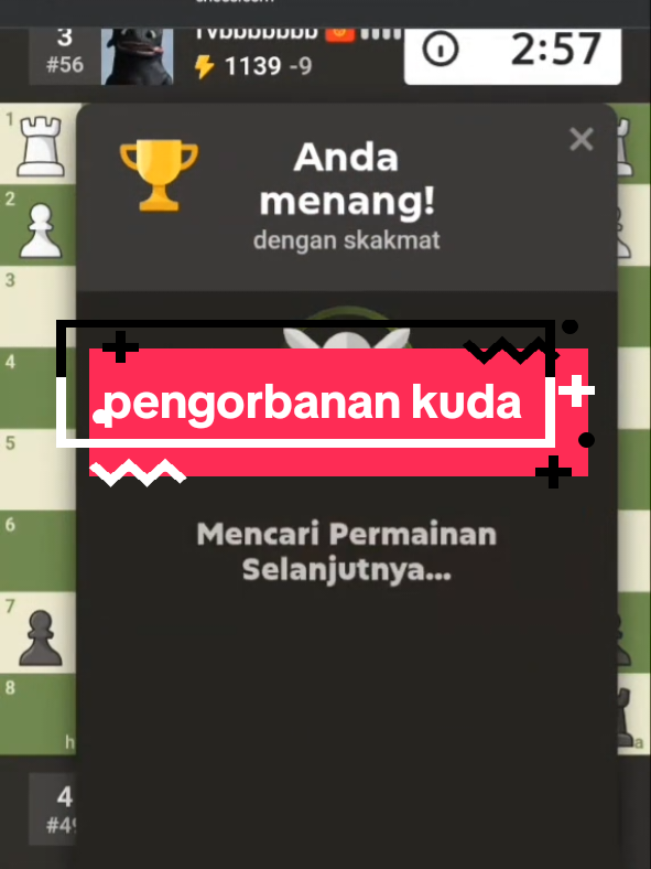 jebakan Clasik untuk yang suka adu adu #chessmaster #tiktoklive #livehighlights #chesscom #catur 