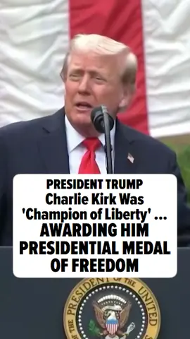 Charlie Kirk will receive America's highest civilian honor ... with President Donald Trump announcing he's going to posthumously award Kirk the Presidential Medal of Freedom.