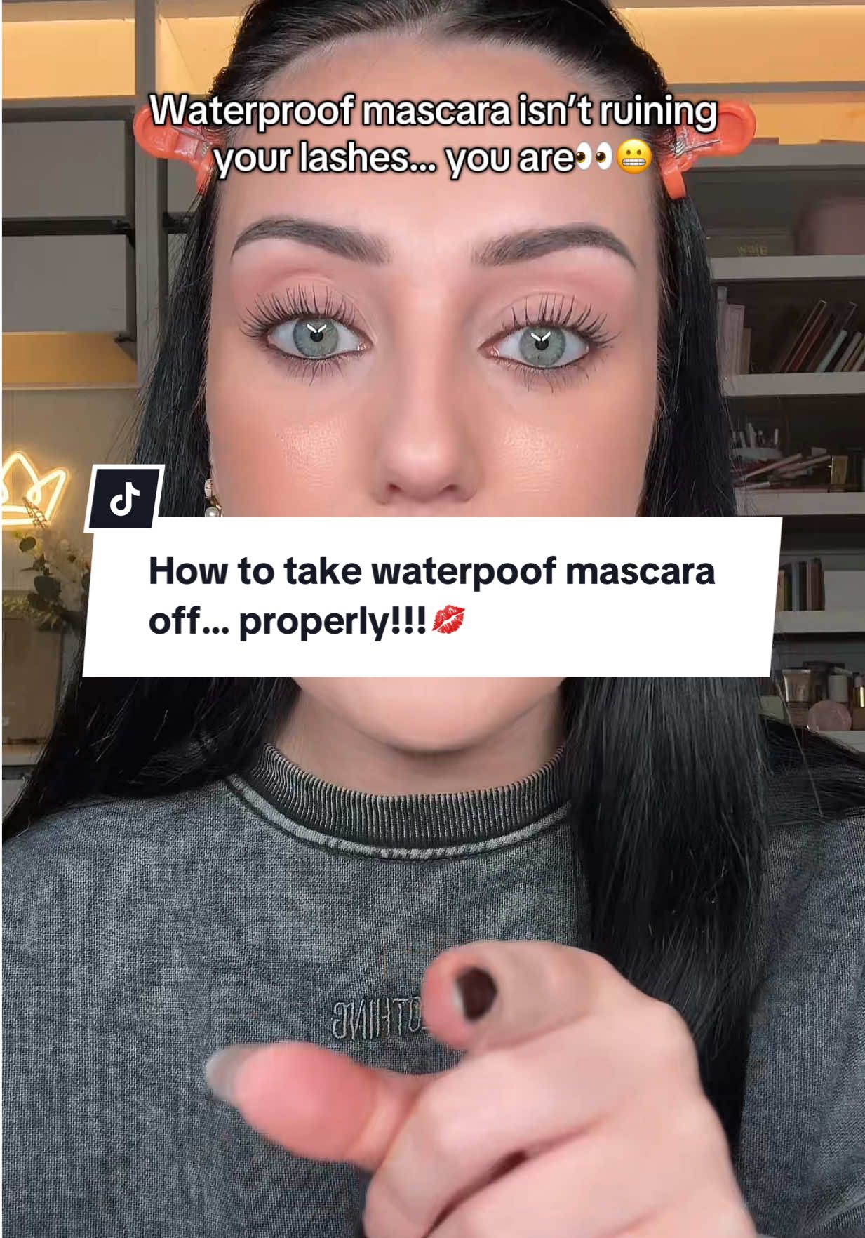 ITS YOU BOO👀🤣 Where are my waterproof mascara girls at!!??💬💋@NIVEA UK waterproof eye makeup remover is my lover✋🏼✨ @SHEGLAM mascara remover too🤍 @GLOW FOR IT lash serum btw! #makeuptok #mascara #beautyhack 