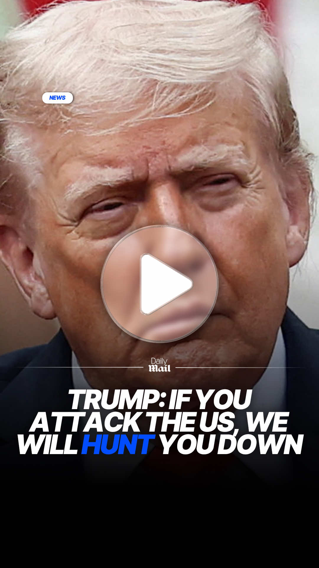 Speaking at an event commemorating the lives lost on 9/11, Trump said, 'If you attack the United States of America, we will hunt you down and we will find you.' #news #politics #trump #911 
