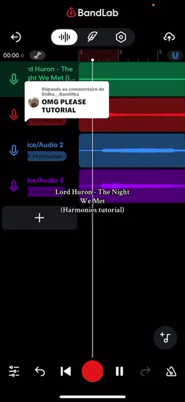 Réponse à @Didka._.Banditka Lord Huron - The Night We Met (Harmonies tutorial) #fyp #harmony #bandlab #thenightwemet #cover 