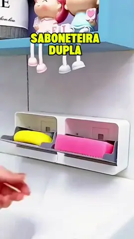 Kit Saboneteira Suporte Parede Porta Sabonete Fixação Com Adesivo #banheiroorganizado  #utilidadesdomesticas  #tiktokshop #promotiktok 