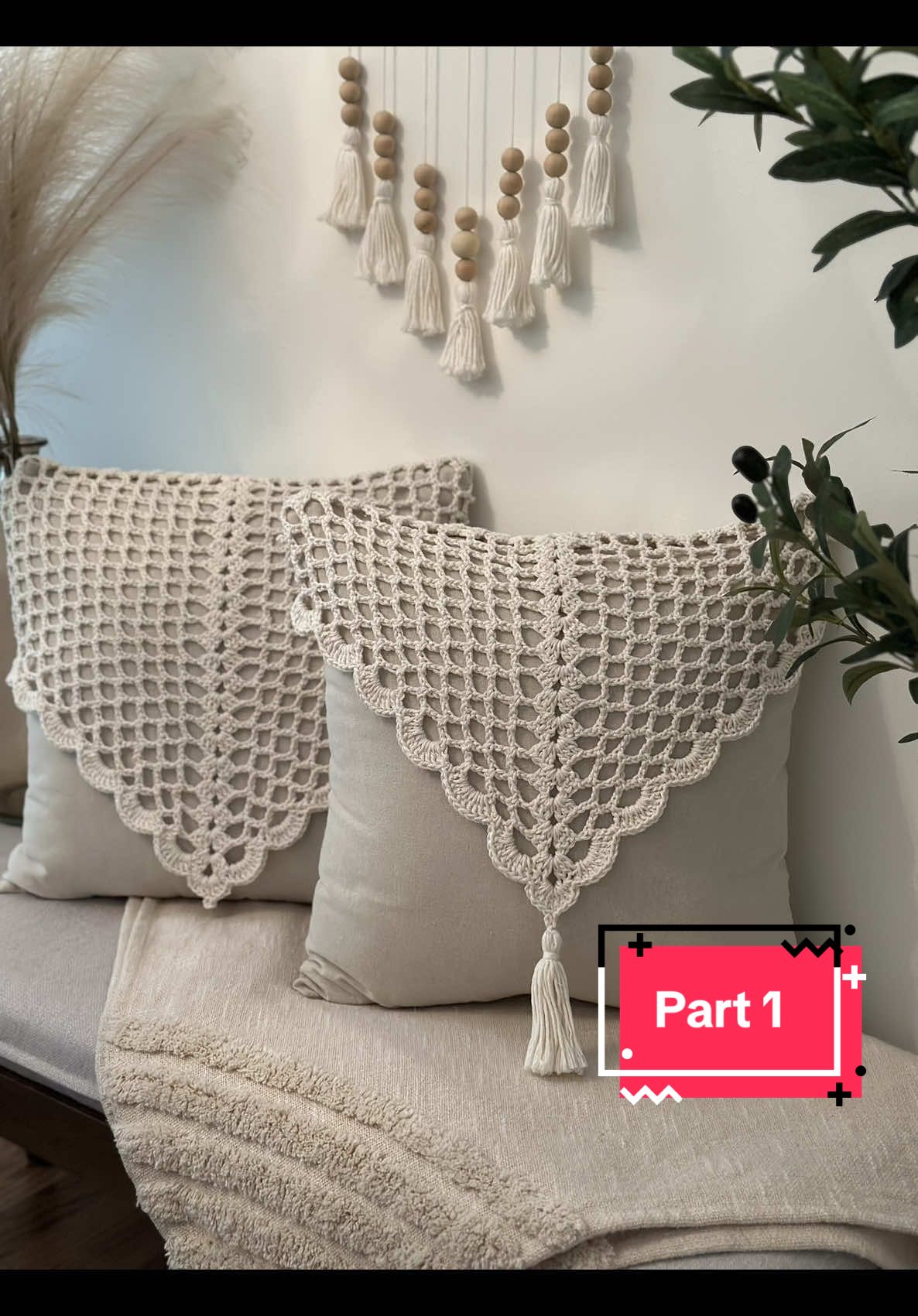 Pillow Case tutorial part 1 Yarn bee braided 4 mm hook #crochet #pillow #croche 