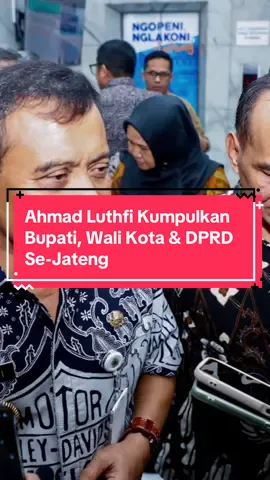 Gubernur Jawa Tengah Ahmad Luthfi mengumpulkan Bupati, Wali Kota, dan pimpinan DPRD se-Jateng untuk rapat koordinasi di Semarang. ⠀ Pertemuan ini membahas langkah-langkah strategis agar pengelolaan pemerintahan daerah berjalan efektif, efisien, dan sesuai kemampuan daerah masing-masing.@Ahmad Luthfi @Taj Yasin Maimoen @Humas Jateng #dprd#jateng #evaluasi #ahmadluthfi #tajyasin 