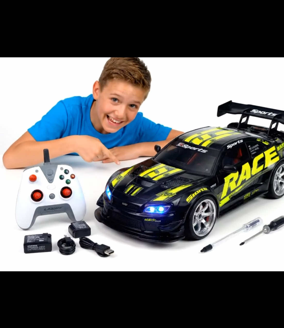 🚗💨 The ultimate RC Drift Car just dropped! With LED headlights, insane drift power, and a water mist spray that makes it look REAL 🤯 Perfect gift for kids or anyone who loves racing vibes. 🏎️🔥 Comes with everything you need in one box! Tap the orange cart before it sells out ⬆️ #RCDriftCar #RemoteControlCar #DriftCar #ToyCar #GiftForKids     