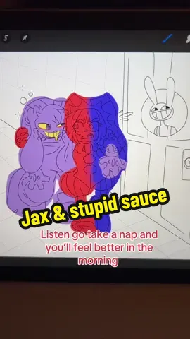 Jax got into the stupid sauce & Pomni is trying her best to help him😅 #funnybunny #theamazingdigitalcircus #tadc #pomnitadc #jaxtadc 