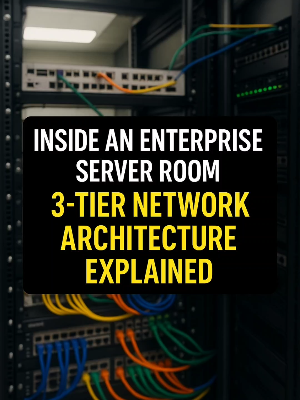 Inside an Enterprise Server Room | 3-Tier Network Architecture #serverroom #ccna #networking #informationtechnology #internet 