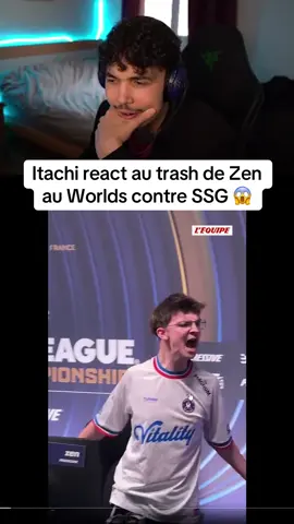 Itachi react au trash de Zen au Worlds contre SSG 😱 #itachi #react #embrouille #zen #rocketleague