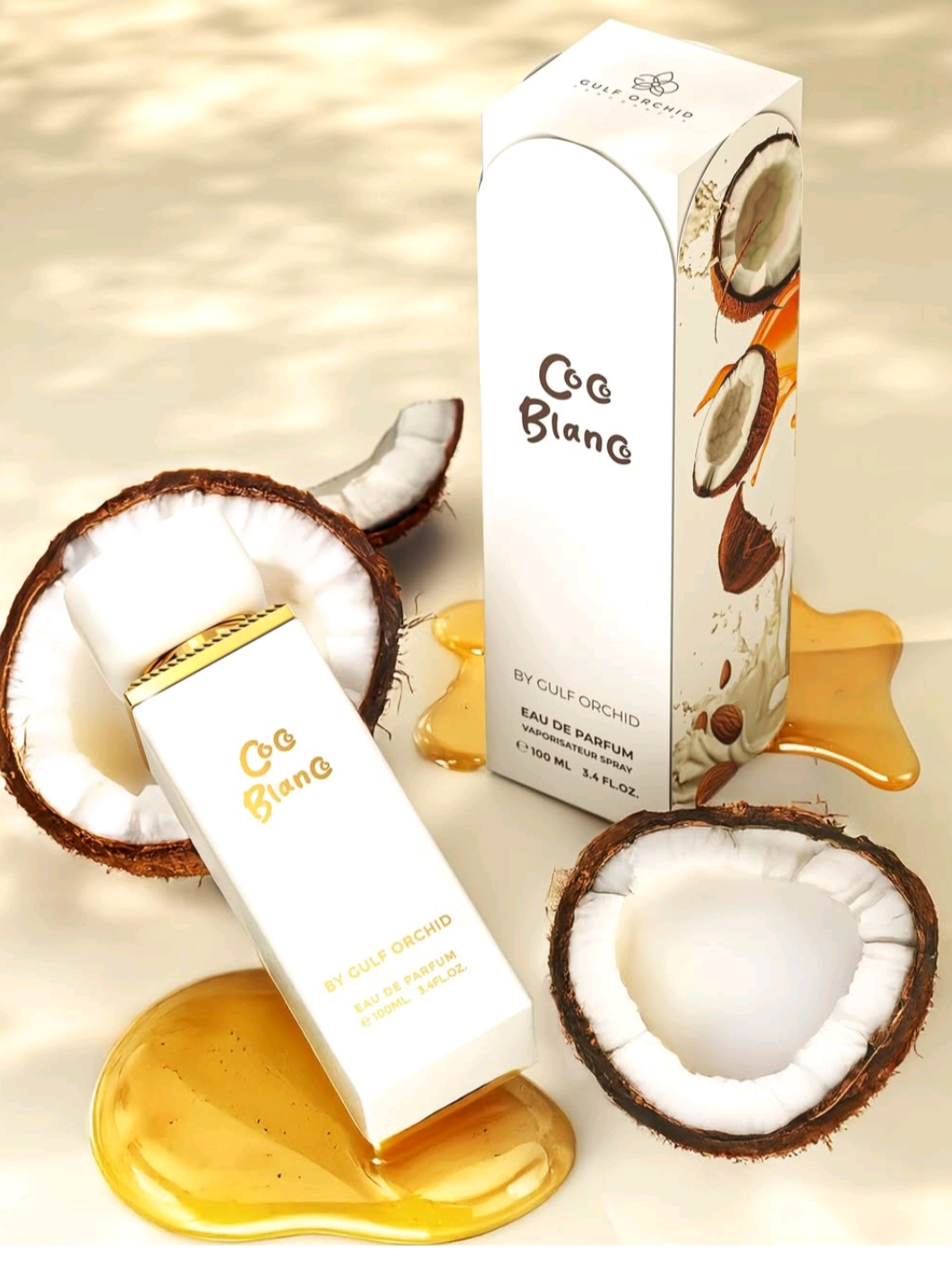 New 🔥 Coco Blanco by Gulf Orchid. Découvrez le deuxième parfum de cette collection gourmande. Banana Split 🍌🧁 et Coco Blanco 🥥 disponibles sur amraee.com. #parfum #parfumviral #cocoblanco #newtrend  #foryou @Gulf Orchid Fragrances 