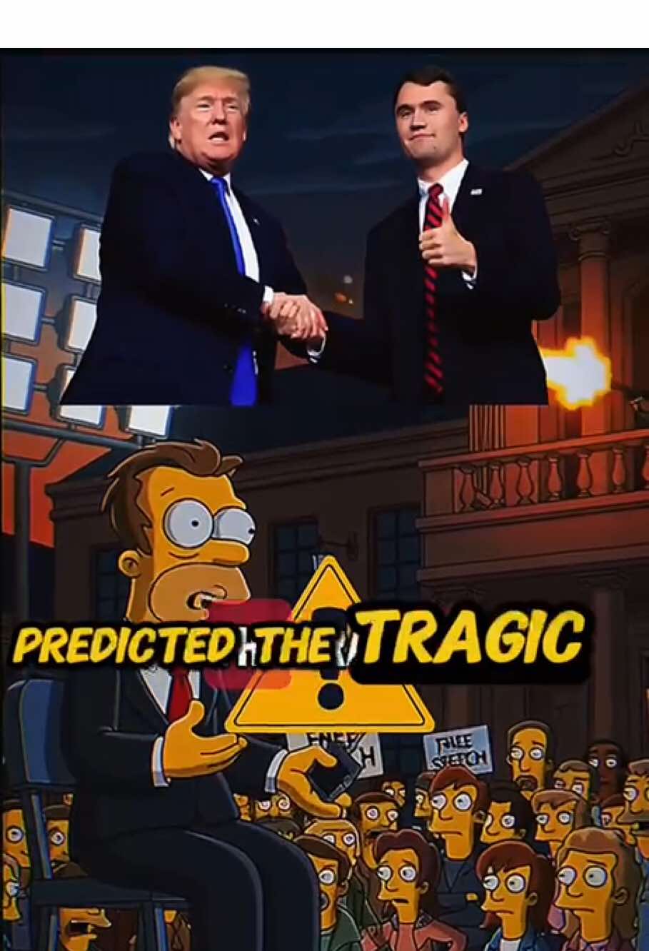 The Simpsons predicted the tragic Charlie Krik incident years ago! Charlie Krik was shot during a university event on September 10th 2025. #charliekrik #usa #creatorsearchinsights #trump #shot 