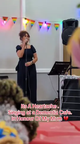 Singing Voluntary in a Dementia Cafe in honour of my mum who passed away with dementia this cafe in blackley manchester is amazing run my volunteers who are remarkable ladies . #dementia #bonnietyler #70smusic #covers #singing 