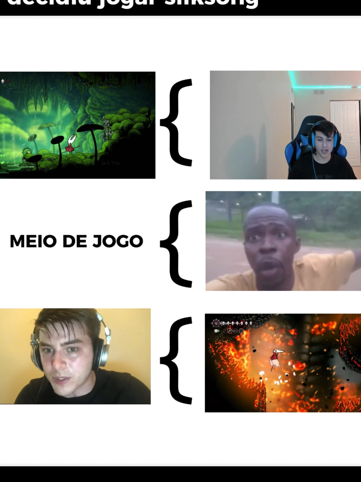 quando você decide jogar hollow knight silksong #hollowknightsilksong #gameplays #memes