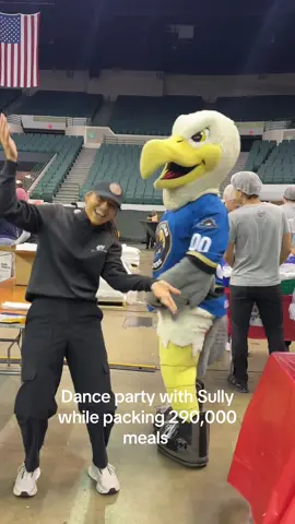@Cleveland Monsters - had so much fun with Sully today! Thanks for letting him come out to our 911 event where we packed 290,000 meals with Kids Around the World! 🇺🇸 