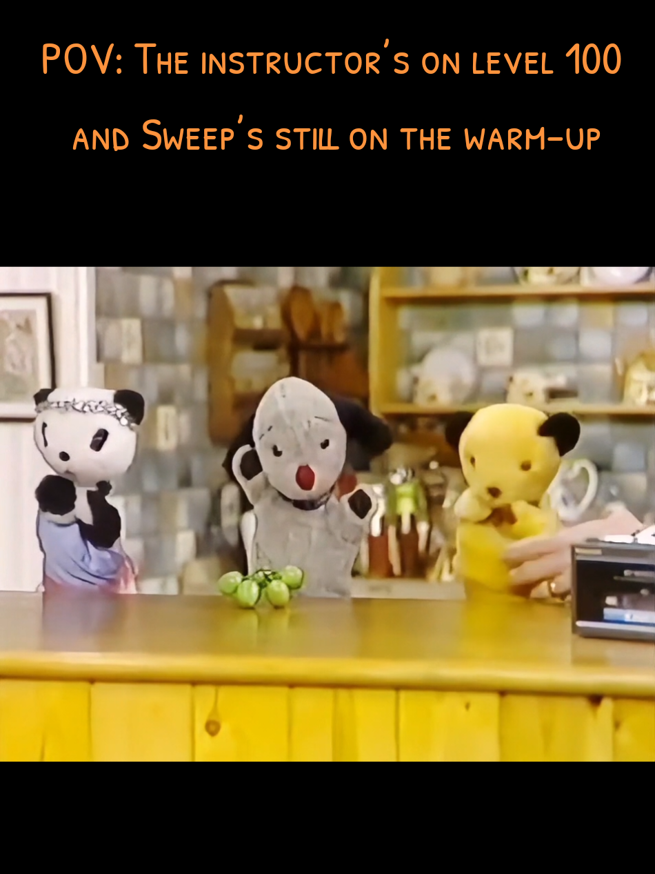 Sweep and co take an aerobics class but soon get tired...#exercise #nostalgia #spiritanimal #sweep #legend 