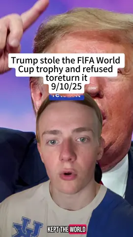 TRUMP KEEPS REAL FIFA TROPHY — CHELSEA GETS REPLICA
 #TrumpTrophies #FIFAWorldCup #ChelseaFC #OvalOffice #YouDidntWinThat