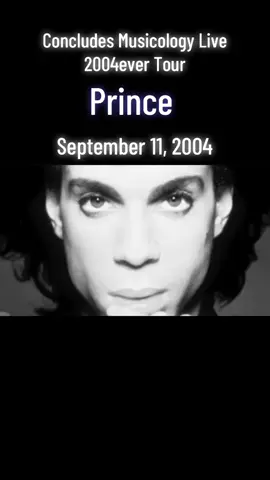 On This Day:  September 11, 2004, Prince Rogers Nelson  concluded his Musicology Live 2004ever Tour on September 11 in San Jose, California.  #onthisday #onthisdayinmusic #onthisdayinmusichistory #prince #musicology 