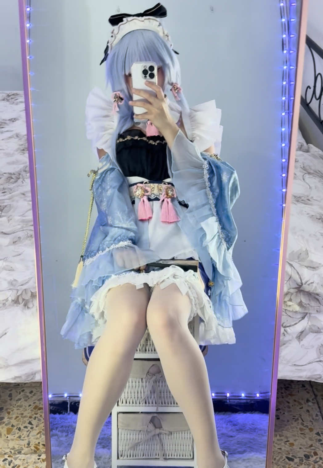 Rate my cosplay 1/10🩵🪭 . . . #cosplayer #waifu #cosplay #ayaka #genshin 