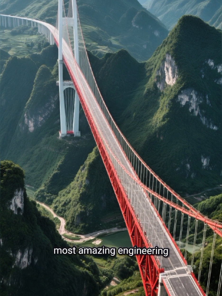This Bridge is STRAIGHT OUT of a Sci-Fi Movie  Would YOU cross 350m above the clouds #EngineeringMarvel #China #DareToCross@Andcarli 