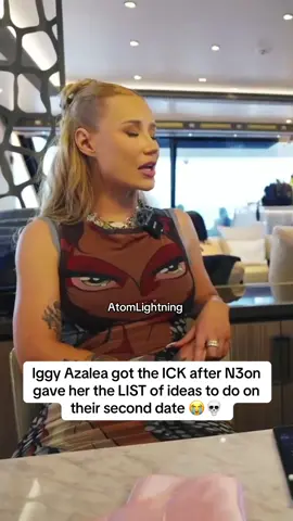 Iggy Azalea got the ICK after N3on gave her the LIST of ideas to do on their second date 😭💀 #n3on #iggyazalea 