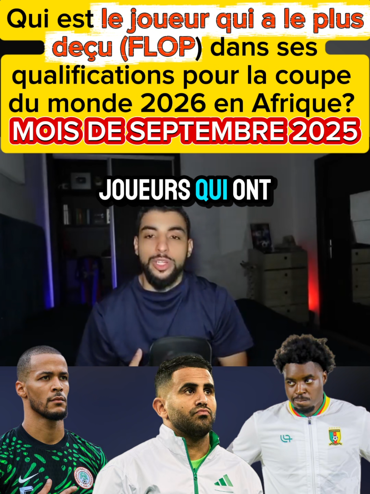Qui est le joueur flop de cette trêve internationale du mois de septembre en Afrique comptant pour les qualifications de la coupe du monde2026 #qualificationcoupedumonde2026 