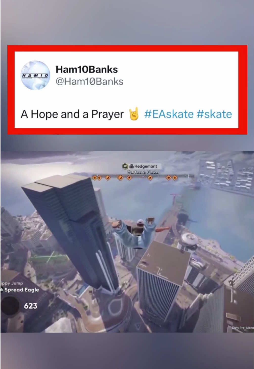 The new Skate game looks insane 🔥 (ham10banks/x) #gaming #GamingOnTikTok #skate #skategame 