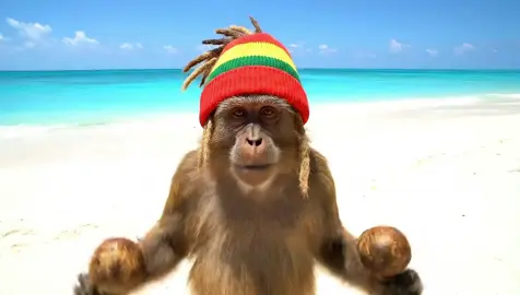 Rasta monkey gonna get beach body! 🏖️ 💪 #fyp #meme #ai #workout #viral 