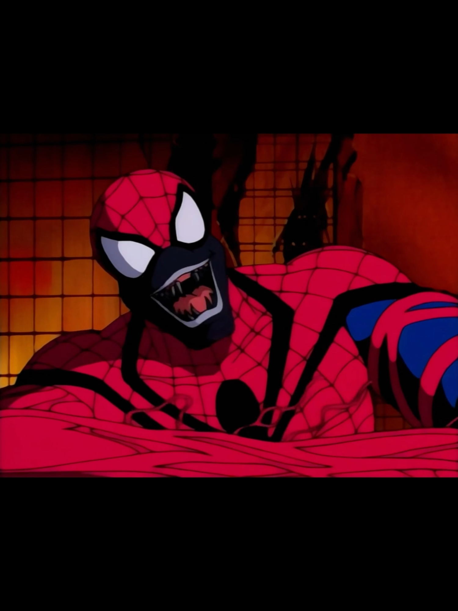 1990's Spiderman the animated series Spider Carnage.#marvelcomics #spiderman #marvel #90s #foxkids #peterparker #fyp #animated #90sthrowback #marvelstudios #90scartoons #saturdaymorning #saturdays #saturdayvibes #spidercarnage #scarletspider #greengoblin #hobgoblin #kingpin
