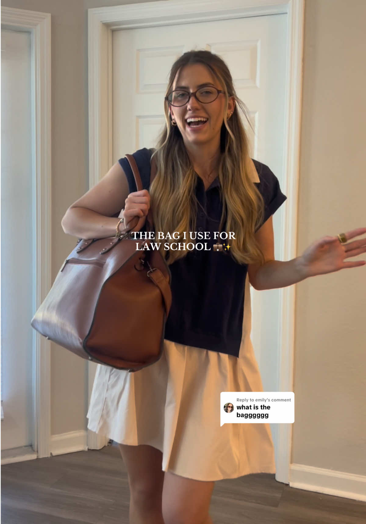 Replying to @emily everything that fits in my bag for law school 📚✨ I also loved this for the office when I was working! @Lovevook Bags #workbag #officeoutfit #lawschool #gradschool 