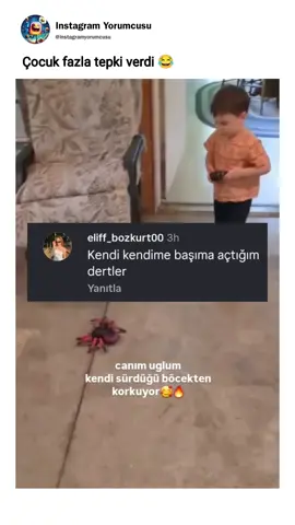 Çocuk fazla tepki verdi 😂