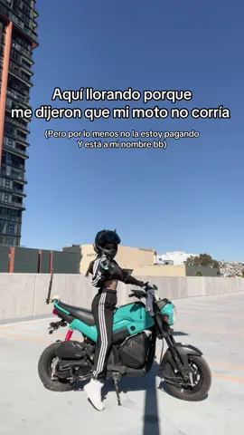 Sin tirar verdades🫣🩵.                                 #bikergirl #hondanavi 