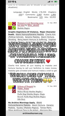 😭😭 ##homuraakemi #charliekirk #rip #ao3 #madokamagica 