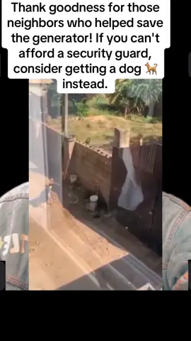 Thank goodness for those neighbors who helped save the generator! If you can't afford a security guard, consider getting a dog 🐕 instead. #trendingpost #tundeednut #Engel101Promotion #creatorsearchinsights2025 #creatorsearchinsight #vdm #knowafrica #fyp #generator 