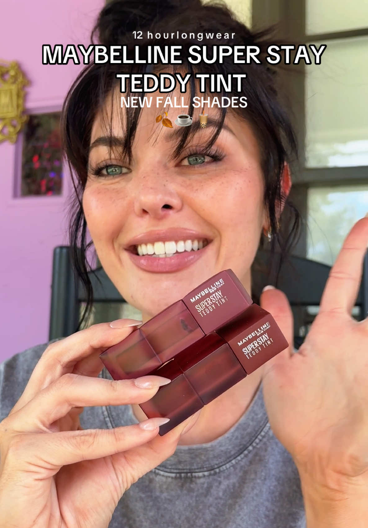 PLUS 12 hour long wear?! @Maybelline NY #falllipcombo #maybelline #teddytint #lipcombo #tiktokshopcreatorpicks 