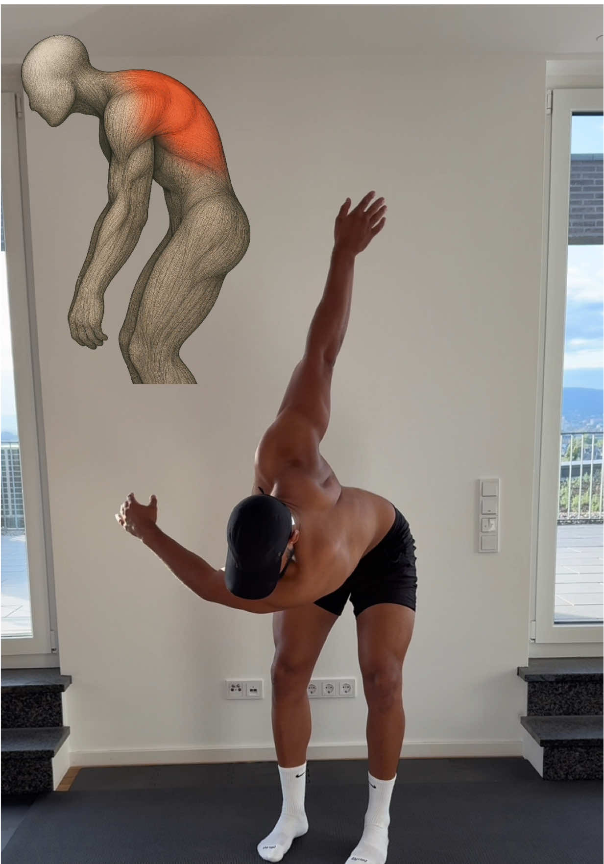 Stiff upper back, neck, and shoulders? This 3-minute routine improves thoracic spine mobility, eases shoulder tension by creating more freedom in the joints, and activates your core for stability. Together, it can help reduce pain, relieve stiffness, and support better posture. #backpain #mobility  #backpain #posture #fyp 