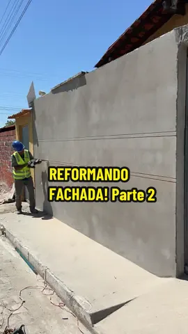 Parte 2 reformando fachada! #pedreiro #reforma #construcao #obras #fyp 