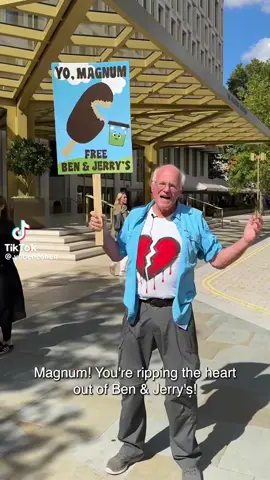 Magnum is “ripping the heart out of Ben & Jerry’s” ! @benandjerrys @yobencohen #gaza #freepalestine #freeamerican🇺🇸 #boycottisrael #fyp 