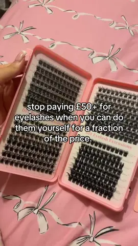 only £15! and you get 4 different styles of lashes, the bond and seal, lash remover AND tweezers! one set will last atleast 1-2 weeks if you look after them! they don’t fall off in the shower either! #tiktokshop #clusterlashes #bargain #eyelashes #perfect @Jsio Lash 