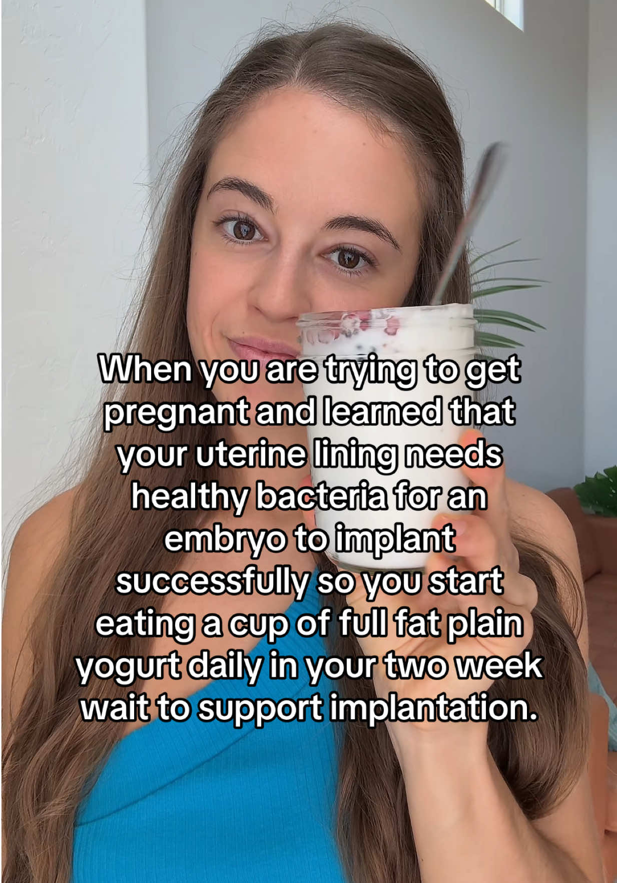 Research (PMID: 27717732) has shown that when your uterine lining has healthy bacteria, implantation rates are significantly higher (60% vs 23%)!! This is because implantation relies on your uterus having lactobacillus bacteria making probiotic rich foods like yogurt, kimchi & sauerkraut vital to prioritize in your two week wait. What are your favorite probiotic rich foods to eat? Let me know in the comments! #guthealth #implantation #twoweekwait #2weekwait #fertilityfoods 