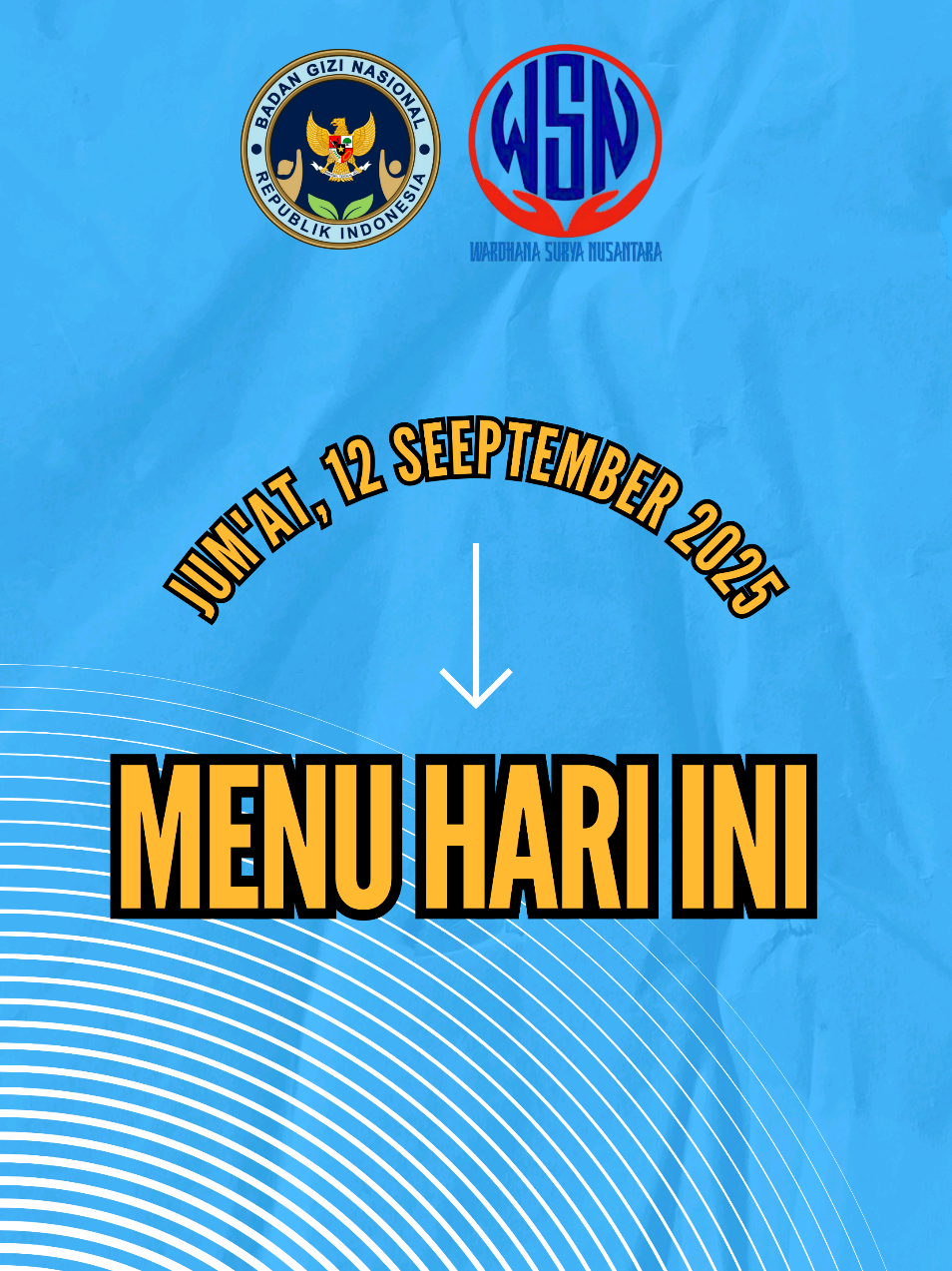 menu hari ini 🤗  jum'at 12 September 2025 #fy #fyp #masukberanda #makanbergizigratis #sppg 