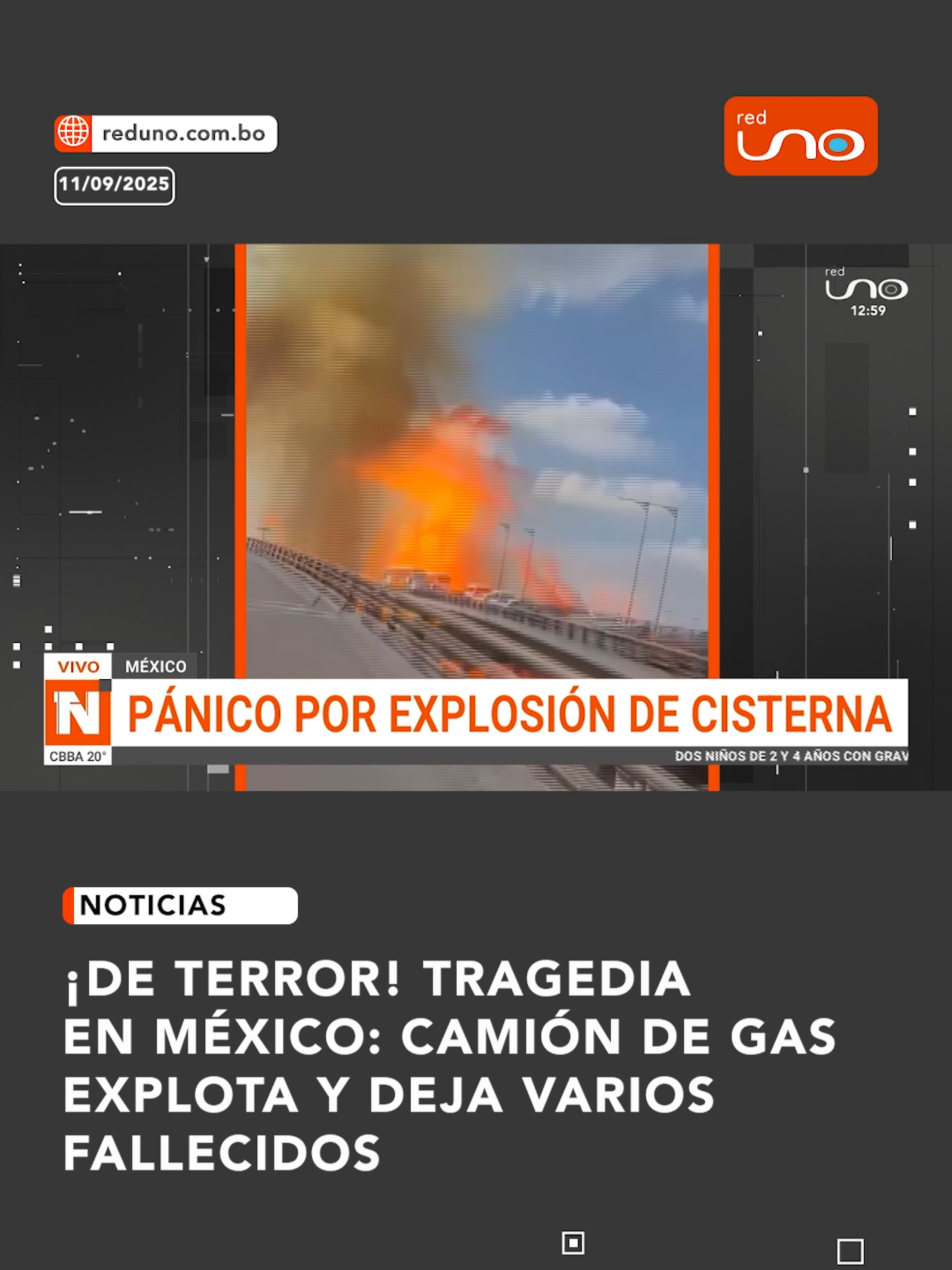 #Internacional | Tragedia en Iztapalapa-México: la explosión de un camión de gas en el puente de La Concordia ya deja 8 muertos y más de 90 heridos. Autoridades confirmaron que entre las víctimas se encuentra un profesor y una joven de 22 años. ▶️ Más información en: www.reduno.com.bo #RedUno #RedUnoDigital #Notivisión #Viral #Noticias #México