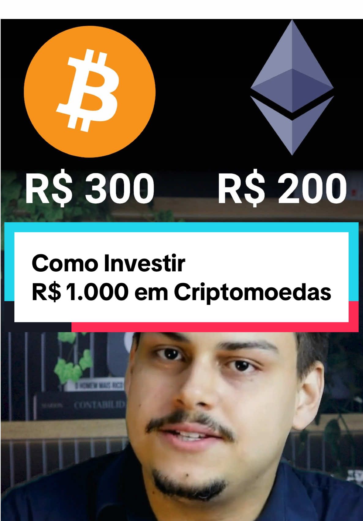 Como eu investiria R$ 1.000 em criptomoedas hoje! #criptomoedas #cripto #altcoins #bitcoin 