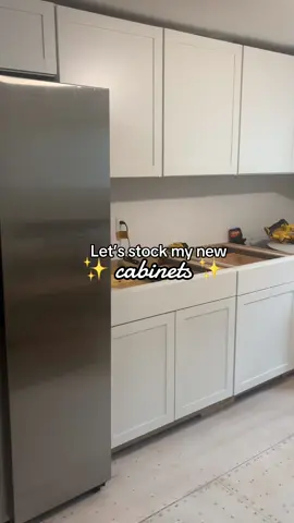 My kitchen is slowly starting to look like a kitchen again after ✨ SIX ✨ months of renovations! You have no idea how happy I am to have storage! I’ll be even more happier to have a sink soon! 🙌 #homerenovation #kitchenremodel #MomsofTikTok 