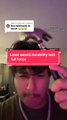 Replying to @lazzie_jay TikTok shop laser sword durability test #costume #cosplay #saber #lasersword 