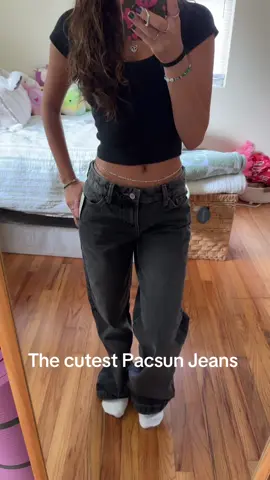 The cutest pacsun jeans, I lovveeeee #pacsun #baggyjeans #jeans #newclothes #haul @pacsun 